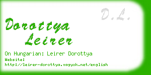 dorottya leirer business card